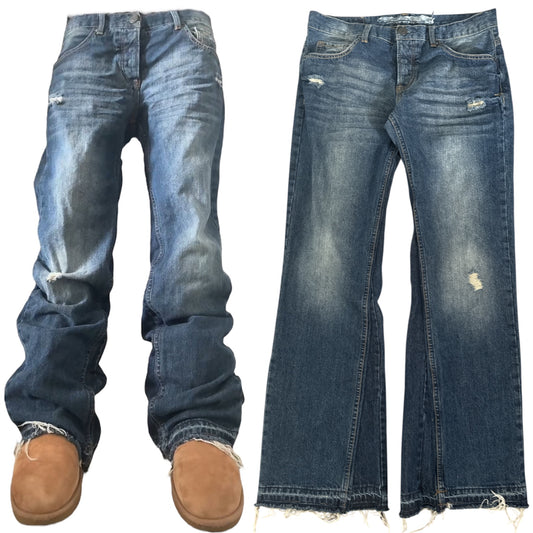 Baggy Distressed Flares (33x34)